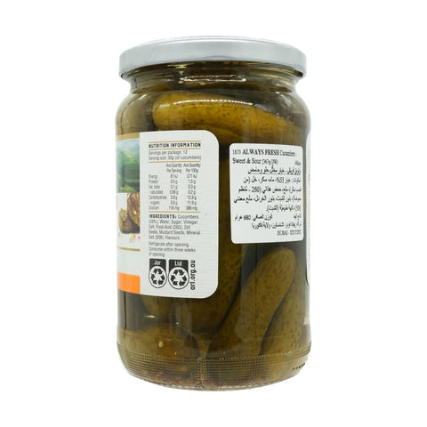 Always Fresh Sweet & Sour Pickled Cucumbers 680 g - Picture 3