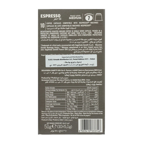Segafredo Decaffeinato Coffee Capsules 51 g - Picture 3