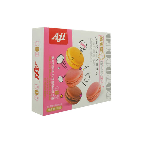 Aji Sugar Macaron Biscuits Strawberry 133g - Picture 3