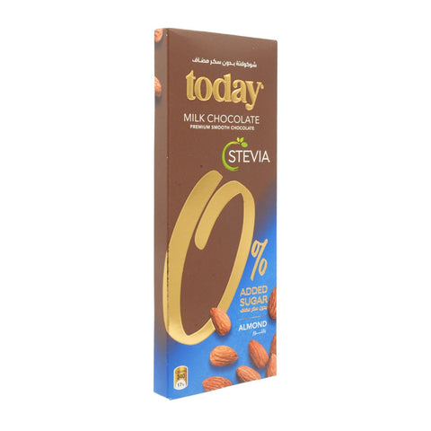 Stevia Milk Chocolate with Almond Zero Added Sugar 65g - Picture 2