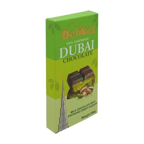 Deliket Dubai Kunafa Pistachio Chocolate Bar 200 g - Picture 2