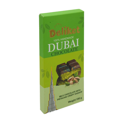 Deliket Dubai Kunafa Pistachio Chocolate Bar 100 g - Picture 2