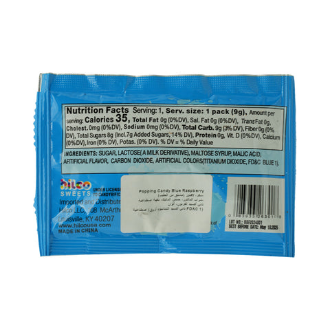Warheads Sour Popping Candy Blue Raspberry 9g - Picture 3