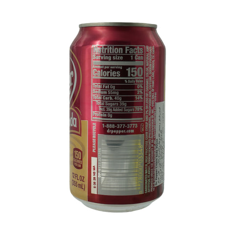 Dr Pepper Cream Soda Soft Drink Can 355 ml - Picture 3