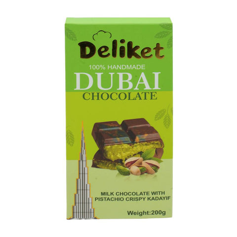 Deliket Dubai Kunafa Pistachio Chocolate Bar 200 g