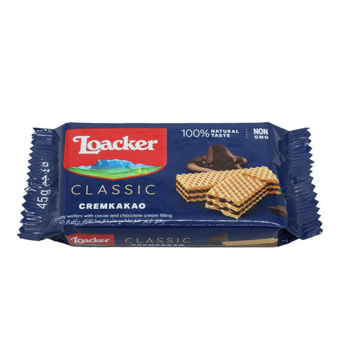 Loacker Creme Cacao Chocolate Wafers Multipack  45 g