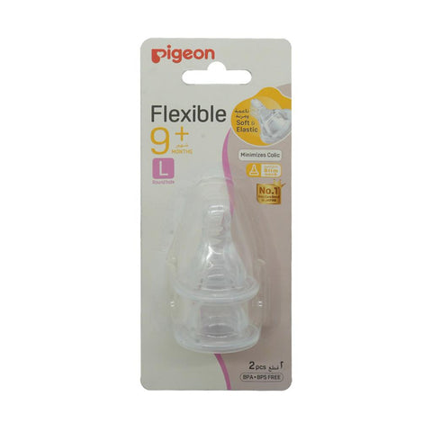 Pigeon S-Type Peristaltic Nipple Size L Pack of 2