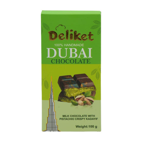 Deliket Dubai Kunafa Pistachio Chocolate Bar 100 g
