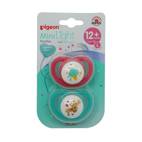 Pigeon Minilight Pacifier Twin Pack Size L Boy