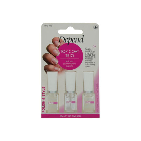 Depend Top Coat Trio Nail Polish