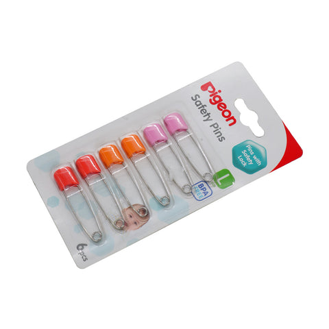Pigeon Large Safety Pins 6 Pieces