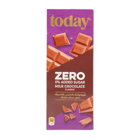 Today Zero 0% Added Sugar Milk Chocolate 65g