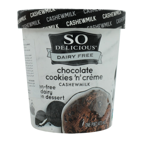 So Delicious Cashewmilk Chocolate Cookies & Cream Frozen Dessert 473 ml