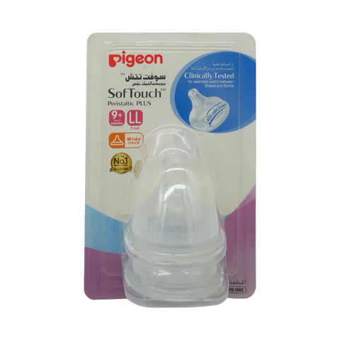 Pigeon SoftTouch Wide Neck Nipple (LL) 2 Pieces