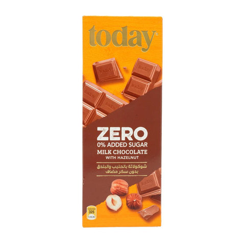 Today Zero Milk Chocolate with Hazelnuts No Added Sugar 65 g