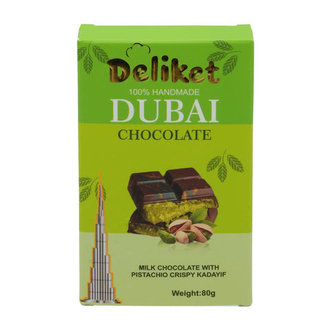 Deliket Dubai Kunafa Pistachio Chocolate Bar 80 g