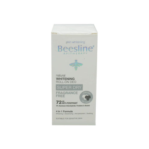 Beesline Whitening Super Dry Roll-On Deodorant Fragrance Free 50 ml