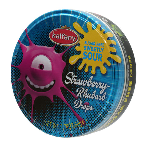 Kalfany Strawberry Rhubarb Crazy Drops Sugar Free 50 g