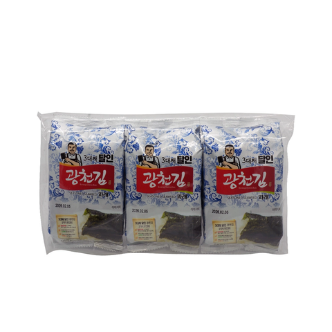 Kwangcheonkim Master Kim Dosirak Seasoned Green Seaweed 3 x 4 g