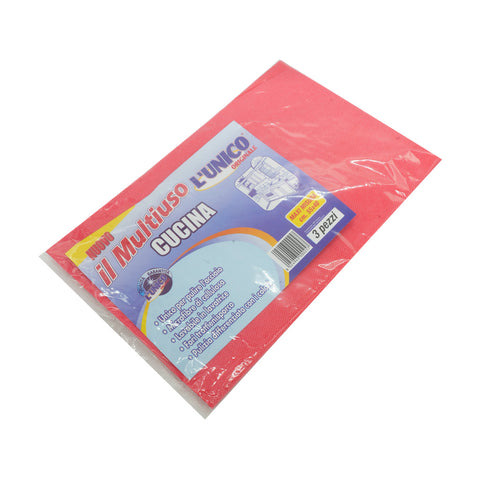 L’Unico Microfiber Multipurpose Kitchen Cloths 3 Pieces 40 x 55 cm