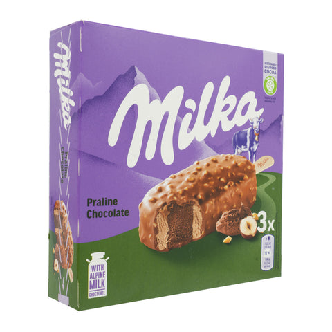Milka Praline Chocolate Ice Cream Bars 90 ml x 3
