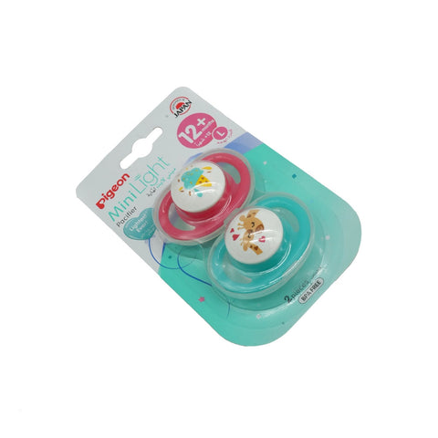 Pigeon Minilight Pacifier Twin Pack Size L Boy - Picture 2