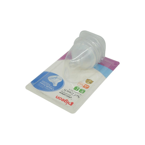 Pigeon Wide Neck Peristaltic Plus Nipple Size L Pack of 2 - Picture 2