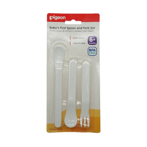 PIGEON BABY'S FIRST SPOON & FORK SET - Picture 2