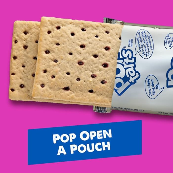 Pop Tarts Unfrosted Blueberry Pop Open A Pouch